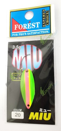 Блесна колеблющаяся FOREST MIU 3,5гр 3.2см #20