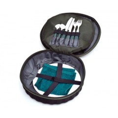 Набор посуды Carp Pro походный на 2 персоны в круглом кейсе 31x8см