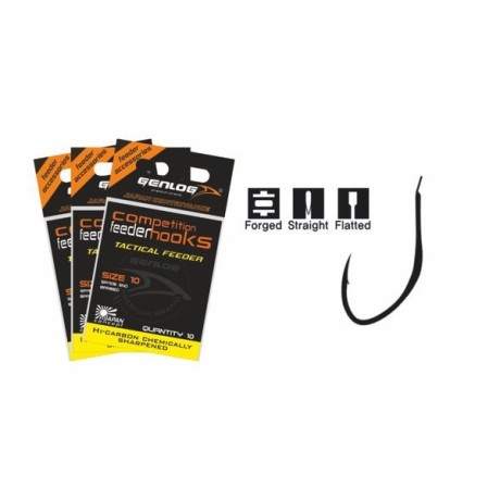 Крючок рыболовный GENLOG TACTICAL FEEDER № 14 10 шт.