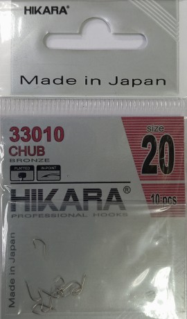 Крючки CHUB Hikara (Япония) бронза  № 20 рыболовные