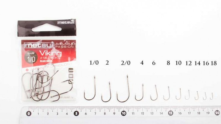 Крючки metsui VIKING цвет bln, размер № 16, (в уп. 12 шт.)