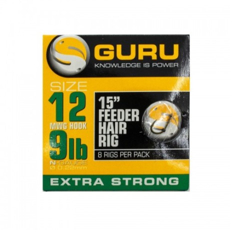 Поводок готовый Guru Feeder Hair Rigs MWG 15" 38см №12