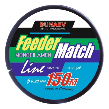 Леска Dunaev Feeder-Match Sinking Black 0.20мм 150м