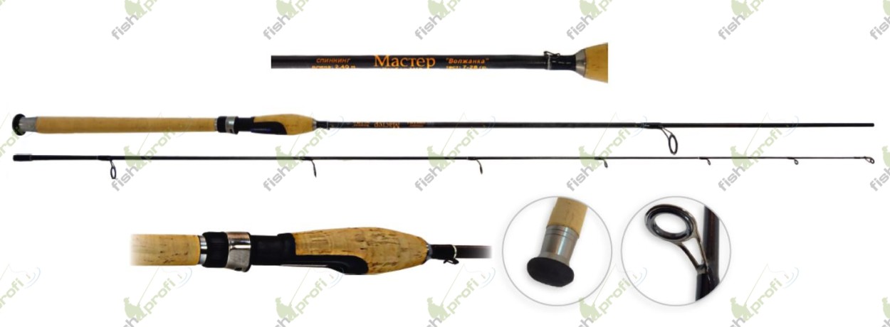 Спиннинг "Волжанка Мастер" 3,3 м (2 секции) тест 10 - 50 гр. (IM8)