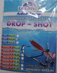 Спиннинговая оснастка Deep River DROP- SHOT крючок№8 тест 6 кг.L-40 см.
