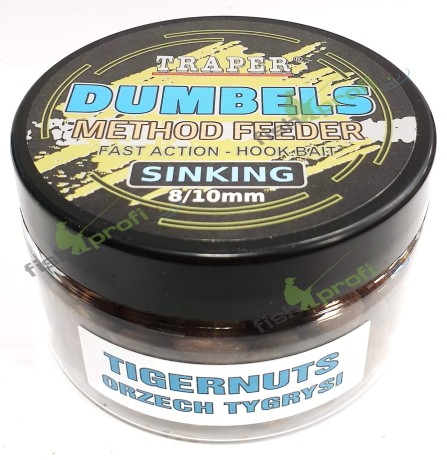 Дамбелсы тонущие Метод Фидер 8-10мм 50гр Тигровый Орех Traper ТРАПЕР Dumbels sinking Tigernuts