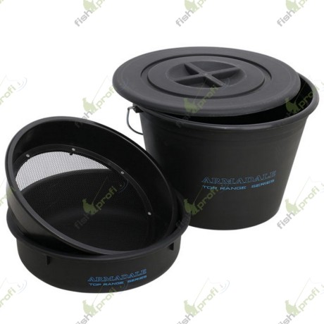 Набор Flagman пластик ведро c крышкой 25л, таз, сито