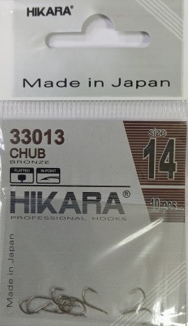 33013 Крючки CHUB Hikara (Япония) бронза  № 14 рыболовные