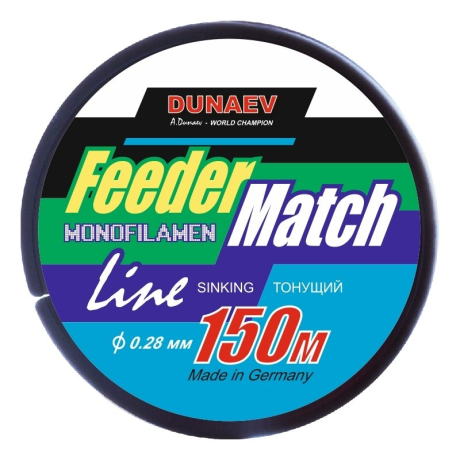 Леска Dunaev Feeder-Match Sinking Black 0.28мм 150м