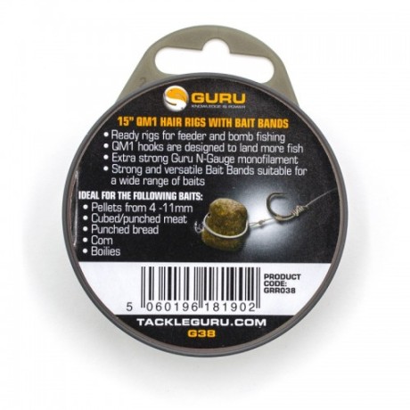 Поводок готовый Guru QM1 Bait Band Ready Rigs 15" 38см №12