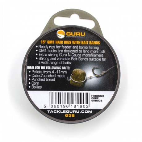 Поводок готовый Guru QM1 Bait Band Ready Rigs 15" 38см №12