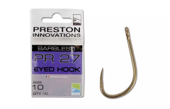 Крючки Preston PR COMPETITION HOOKS карповые безбородые 27 №10