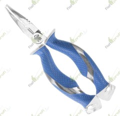 Плоскогубцы Cuda Bonded Ring Splitter игольчатые загнутые 18 см Titanium Nitrid