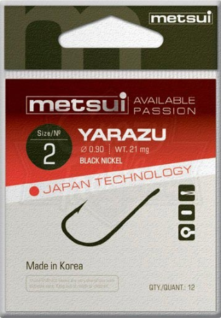 Крючки metsui YARAZU цвет bln, размер № 02, (в уп. 12 шт.)
