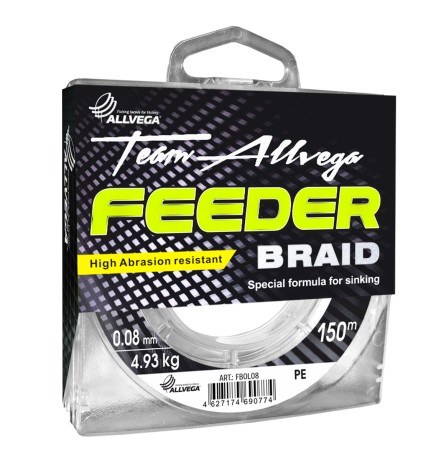 Шнур плетёный ALLVEGA "Feeder Braid" 150м 0,18мм (13,4кг) тёмно-оливковый