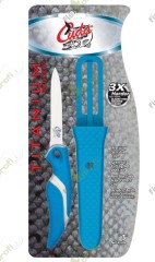 Нож филейный Cuda Bonded Serrated Net Knife with Sheath универсальный 7,5 см с пластиковым чехлом