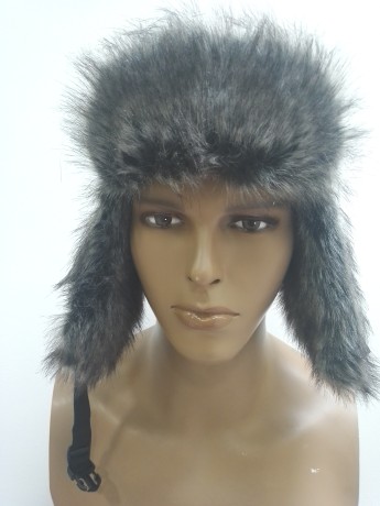 89106 Ушанка TRAPER NORD мех мембрана черная/красная XL барсук