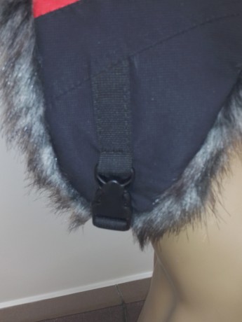 89106 Ушанка TRAPER NORD мех мембрана черная/красная XL барсук