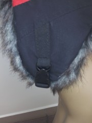 89106 Ушанка TRAPER NORD мех мембрана черная/красная XL барсук