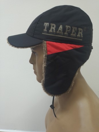 89107 Кепка TRAPER Citi мех мембрана черная/красная XL TRAPER барашек коричн