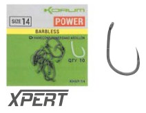 Крючки Korum XPERT POWER BARBLESS HOOKS карповые безбородые №16