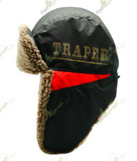 89108 Ушанка TRAPER Street мех мембрана черная/красная размер XL барашек коричн