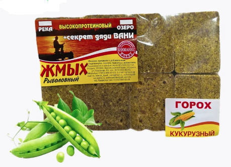 Макуха, жмых кукурузный Секрет дяди Вани уп.8шт  Горох