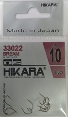 33022 Крючки BREAM Hikara (Япония) бронза № 10 рыболовные