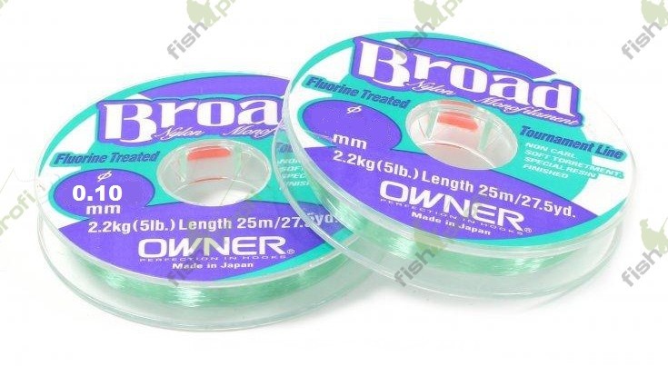 Леска OWNER /BROAD 25m./ 0.10mm.
