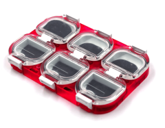 Коробочка односторонняя 6 ячеек магнитная 11,5 х 9,5 х 3 см.