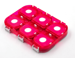 Коробочка односторонняя 6 ячеек магнитная 11,5 х 9,5 х 3 см.