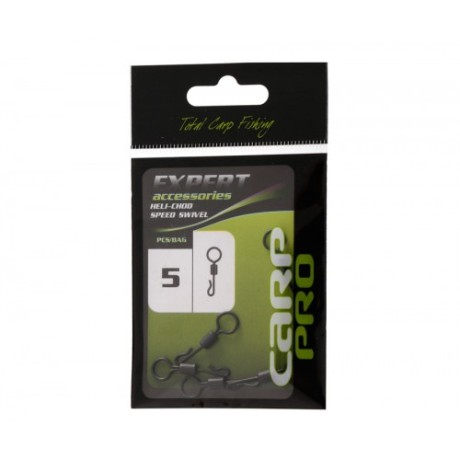 Вертлюг быстросъемный Carp Pro Heli-Сhod Speed Swivel 5шт