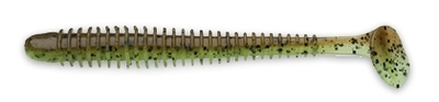 Силиконовые приманки Keitech Swing Impact 3" (10шт) Цвет №401 Green Pumpkin / Chartreuse