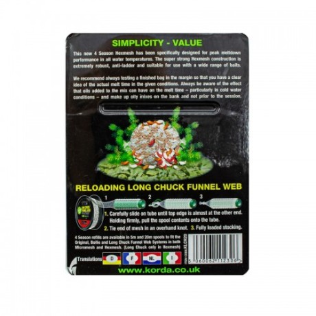 Сетка PVA запасная Korda Longchuck Funnel Web Hexmesh 20m