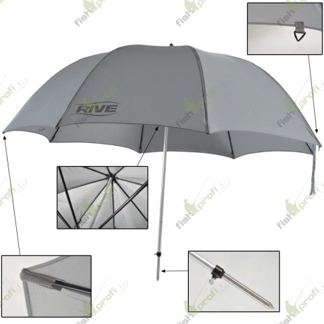 Зонт рыболовный RIVE серый 2,5 м.