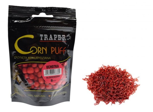 Corn puff 8мм/20гр Bloodworm TRAPER Трапер Кукуруза воздушная мотыль