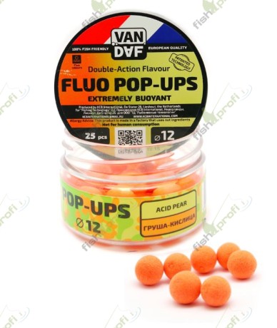 Поп-апы VAN DAF Груша - кислица, 12 мм. 25 шт
