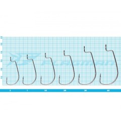 Крючки Azura Long Offset Worm Hook №2/0 5шт
