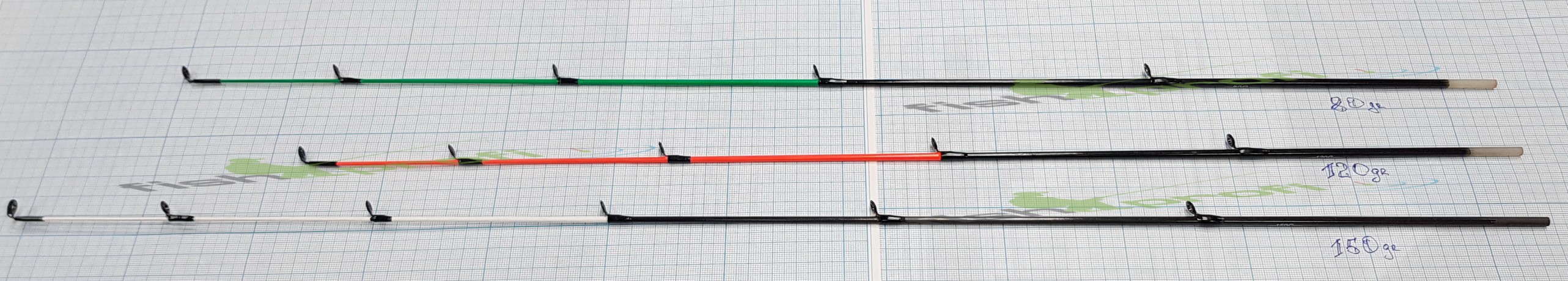 Комплект вершинок № 1 к удилищу фидер "Волжанка Атлант" 3.3м