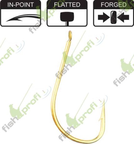 Крючки KEIYUI Hikara (Япония)  золотые №12