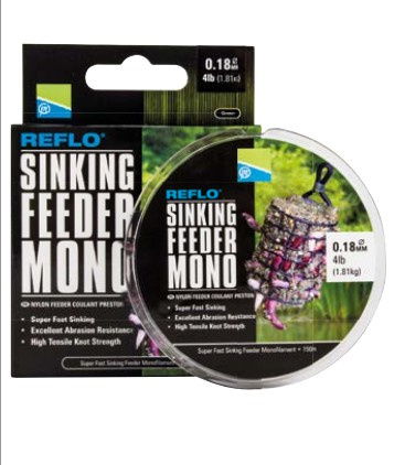 Леска рыболовная Preston REFLO SINKING FEEDER MONO SPOOL - 3lb тонущая 150м 0,16мм