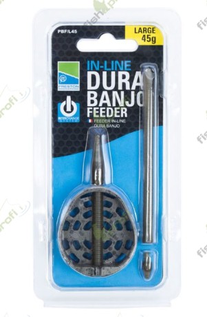 PRESTON IN-LINE DURA BANJO FEEDER - LARGE SIZE Кормушка фидерная большая 30 гр.