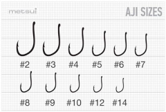 Крючки metsui AJI цвет bln, размер № 6,( в уп. 12 шт.)