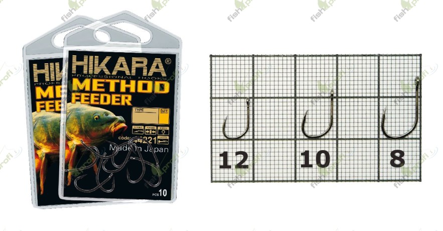 Крючки METHOD FEEDER Hikara (Япония) черный хром 005 № 10 рыболовные