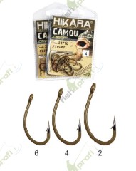 Крючки карповые CAMOU EXTREME Hikara (Япония) зеленые №2 ТРАПЕР