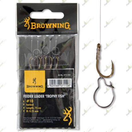 Крючки с поводками №10 Trophy Fish черн (1 уп. - 8 шт.) Browning