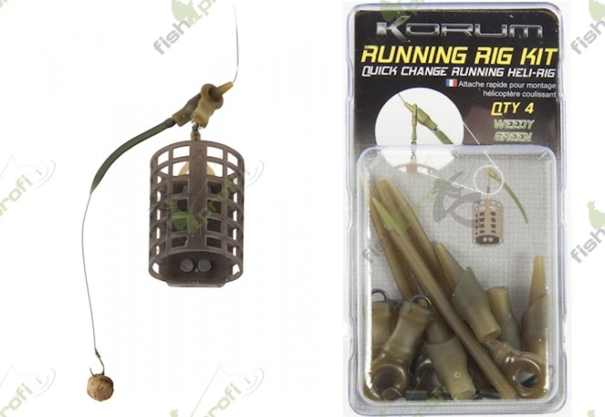 KORUM LARGE RUNNING RIG KIT - WEEDY GREEN Оснастка фидерная (зеленый)