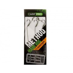Поводки с крючком Carp Pro Method Hair Rig Hooklink 25 lb №6