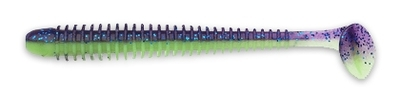 Силиконовые приманки Keitech Swing Impact 3" PAL (10шт) Цвет №06 Violet Lime Belly