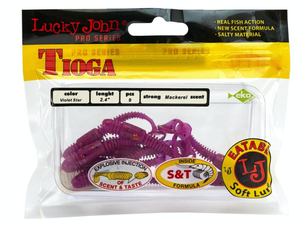 Силиконовая приманка Lucky Jonn Tioga 2.4" #S26